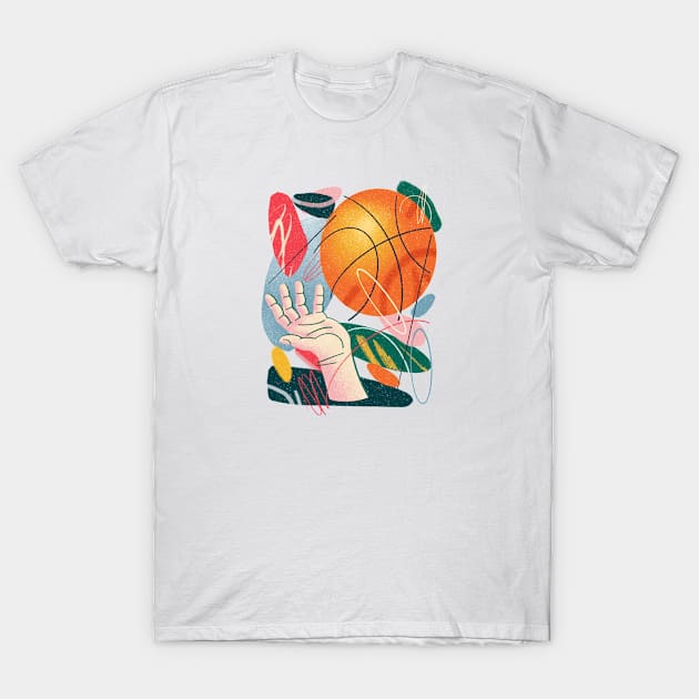 Basketball Art T-Shirt by CANVAZSHOP